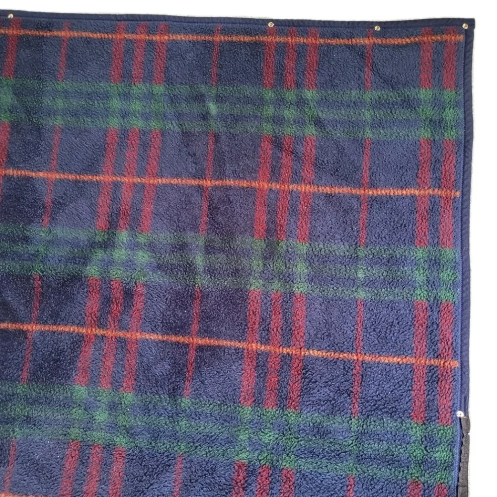 Biederlack Cuddle Wrap Throw Blanket Plaid Snap Zip Up Wearable Snuggie 50x60